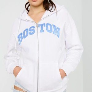 Garage Oversized Zip-up Boston Hoodie